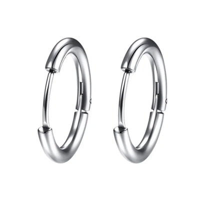 Small Stainless Steel Hoop Earrings – Hypoallergenic Unisex Set for Pierced Ears - Willen