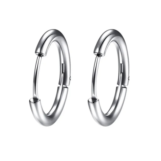 Small Stainless Steel Hoop Earrings – Hypoallergenic Unisex Set for Pierced Ears - Willen