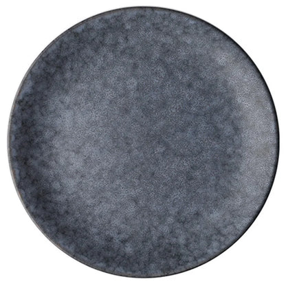 Grey Marble Ceramic Dinner Plate – Round, Glazed Finish - Willen