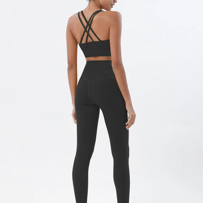2-Piece Yoga & Fitness Set – High-Waist, Seamless Nylon - Willen