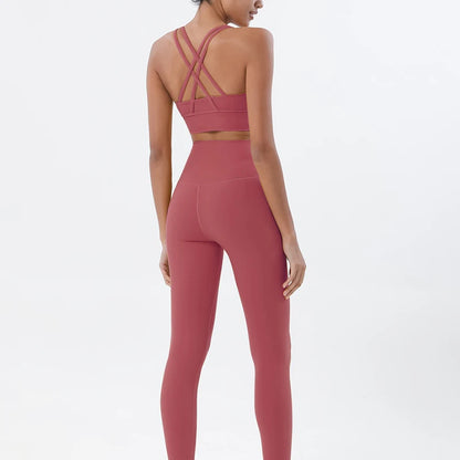 2-Piece Yoga & Fitness Set – High-Waist, Seamless Nylon - Willen