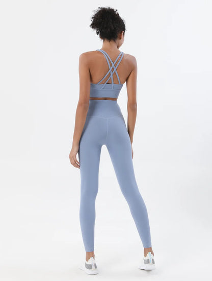 2-Piece Yoga & Fitness Set – High-Waist, Seamless Nylon - Willen