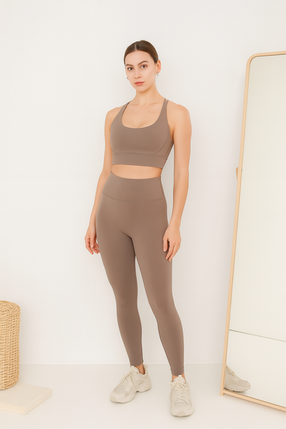 2-Piece Yoga & Fitness Set – High-Waist, Seamless Nylon - Willen