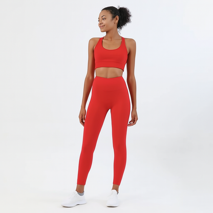 2-Piece Yoga & Fitness Set – High-Waist, Seamless Nylon - Willen