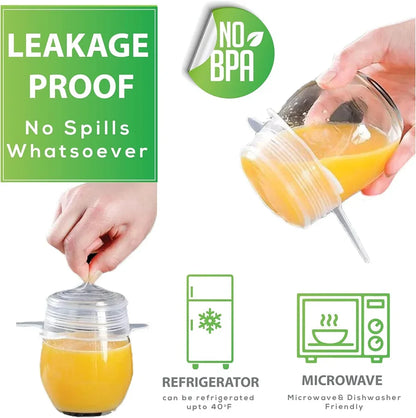 Reusable Silicone Lid Set – 6 Sizes, Airtight Food Covers - Willen