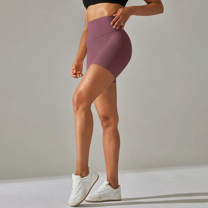 High-Waist Yoga Shorts – Seamless Nylon-Spandex Activewear for Women - Willen