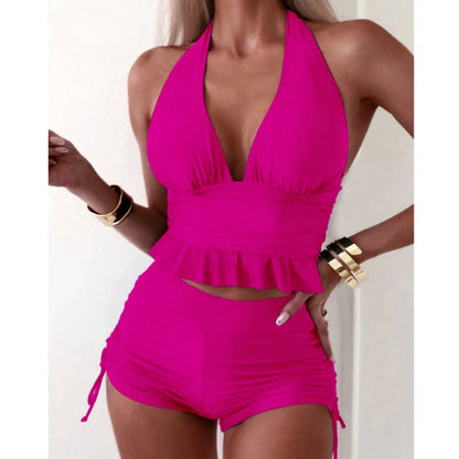WaveLuxe Tankini – Two-Piece Swimsuit with Padded Triangle Top and Boyshorts - Willen