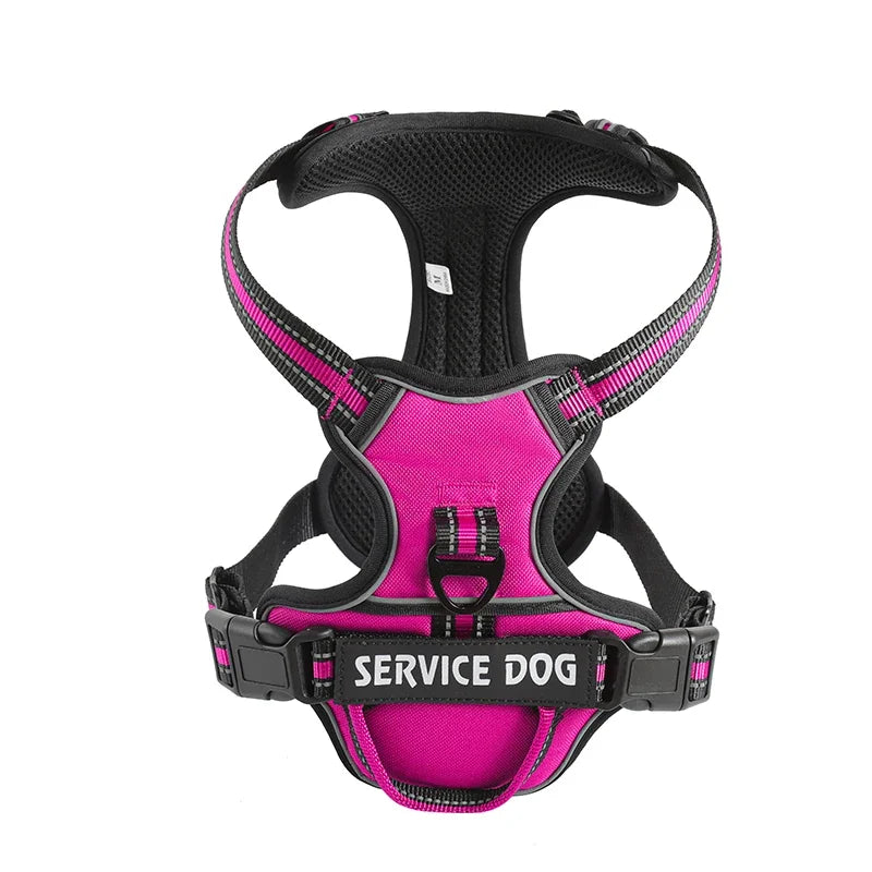 Reflective Adjustable Dog Harness – Breathable, Padded, with Custom Patch - Willen