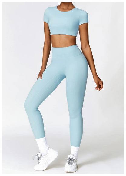 Seamless 2-Piece Yoga & Fitness Set – Nylon, Breathable - Willen