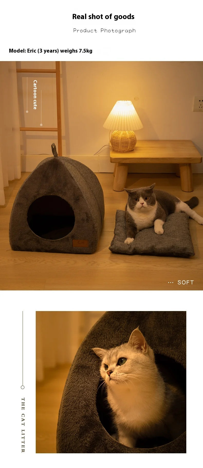 CozyHide Pet Tent – Velvet Indoor Enclosed Bed for Cats and Small Dogs - Willen
