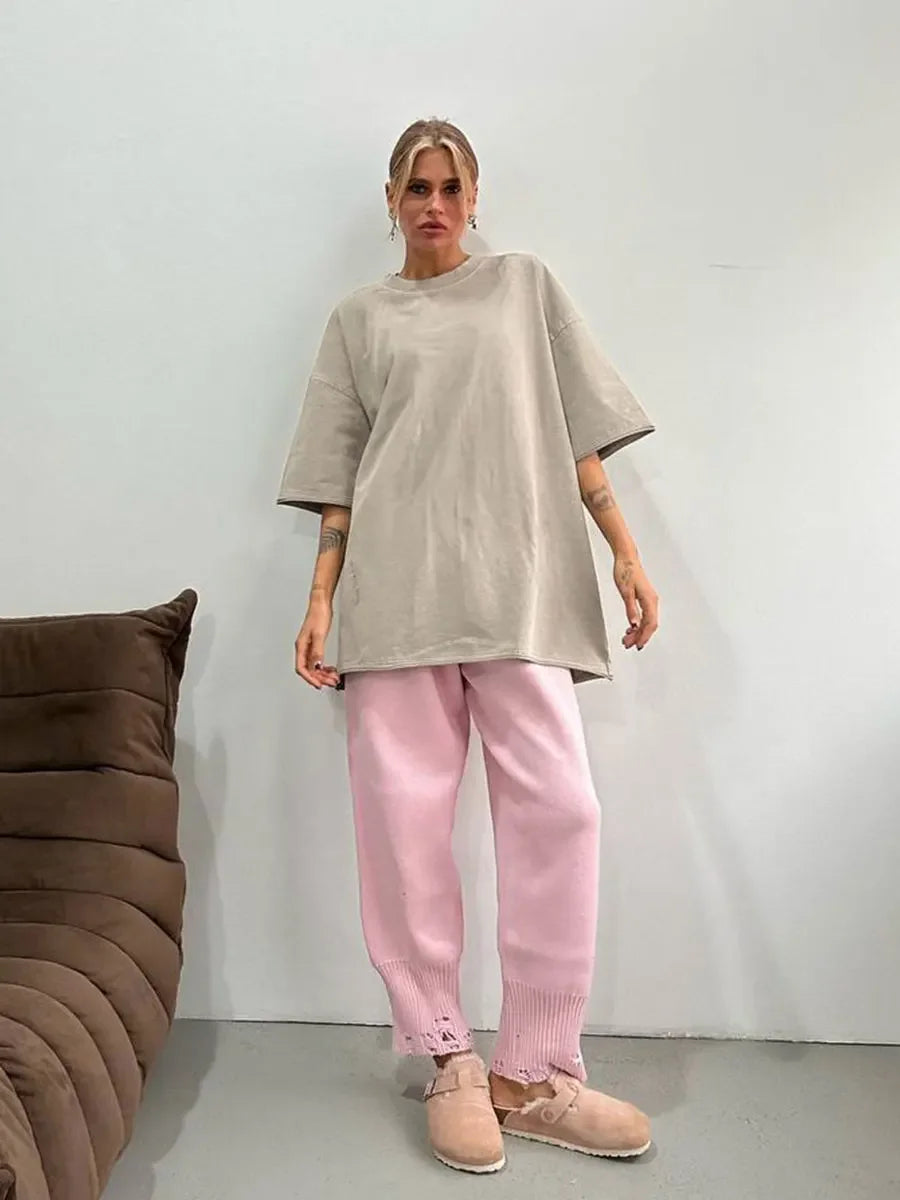 UrbanWax Vintage Tee – Oversized 100% Cotton T-Shirt with Wax Print Texture - Willen