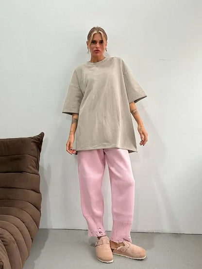 UrbanWax Vintage Tee – Oversized 100% Cotton T-Shirt with Wax Print Texture - Willen