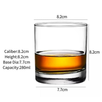 Classic Engraved Whiskey Tumbler – Clear Glass, 250ml - Willen