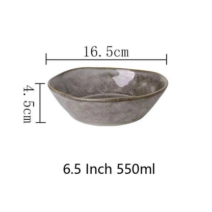 Nordic Glazed Ceramic Dish – Round Blue, Heat-Resistant - Willen