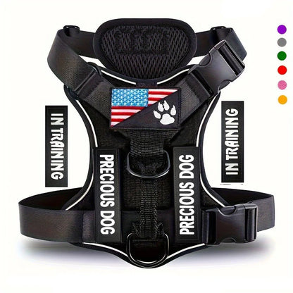 Reflective Training Vest for Dogs – Adjustable, Padded, with ID Patches - Willen