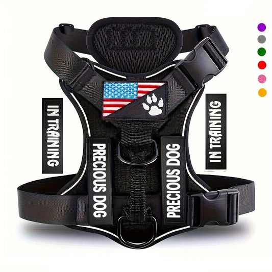 Reflective Training Vest for Dogs – Adjustable, Padded, with ID Patches - Willen