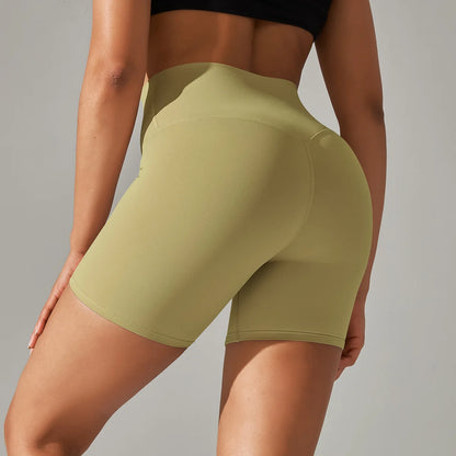 High-Waist Yoga Shorts – Seamless Nylon-Spandex Activewear for Women - Willen