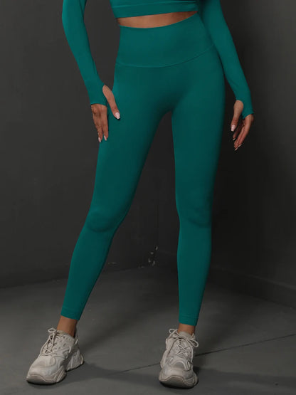 High-Waist Seamless Training Leggings – Nylon-Spandex, Ankle-Length - Willen