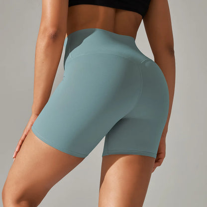 High-Waist Yoga Shorts – Seamless Nylon-Spandex Activewear for Women - Willen