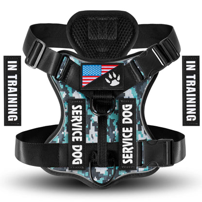 Reflective Training Vest for Dogs – Adjustable, Padded, with ID Patches - Willen