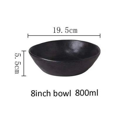 Nordic Glazed Ceramic Dish – Round Blue, Heat-Resistant - Willen