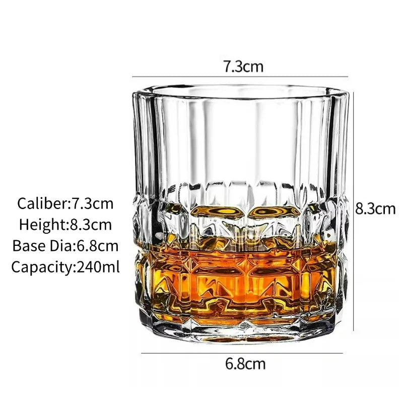 Classic Engraved Whiskey Tumbler – Clear Glass, 250ml - Willen