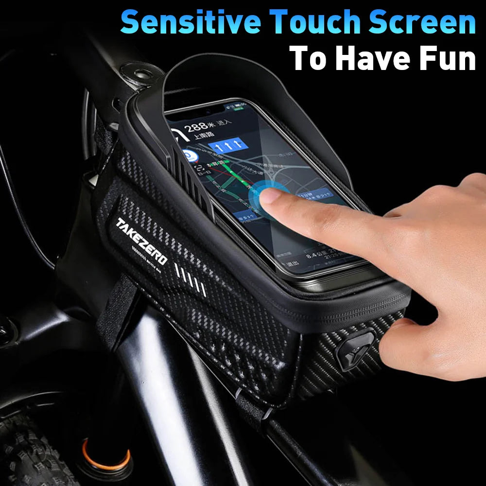 Waterproof Bike Top Tube Bag – Phone Holder & Storage Case - Willen