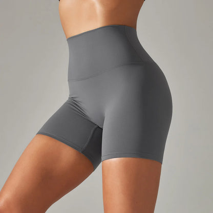 High-Waist Yoga Shorts – Seamless Nylon-Spandex Activewear for Women - Willen