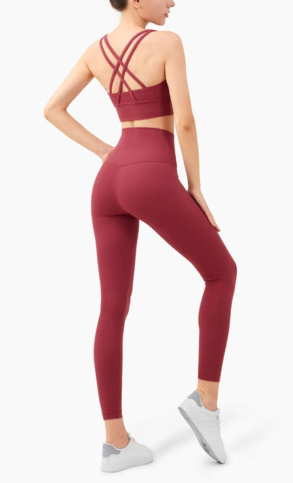2-Piece Activewear Set – Cross-Back Bra & High-Waist Leggings - Willen