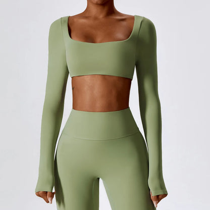 Seamless Active Crop Top – Long Sleeves & Flexible Fit for Training - Willen