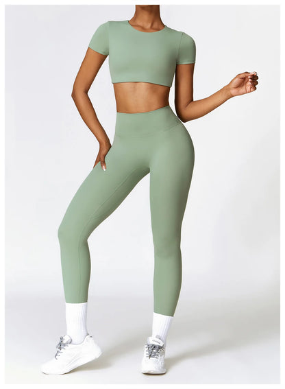 Seamless 2-Piece Yoga & Fitness Set – Nylon, Breathable - Willen