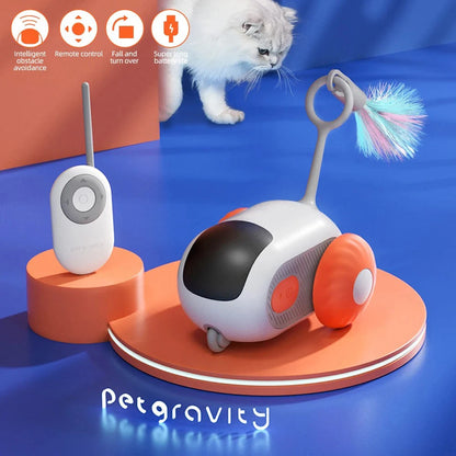 PawRacer Smart Chase Toy – Interactive Electronic Cat Toy with Remote & Obstacle Avoidance - Willen