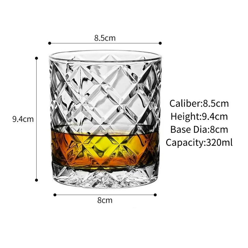 Classic Engraved Whiskey Tumbler – Clear Glass, 250ml - Willen