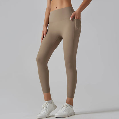 High-Waist Yoga Pants – Breathable Nylon-Spandex, Ankle-Length - Willen