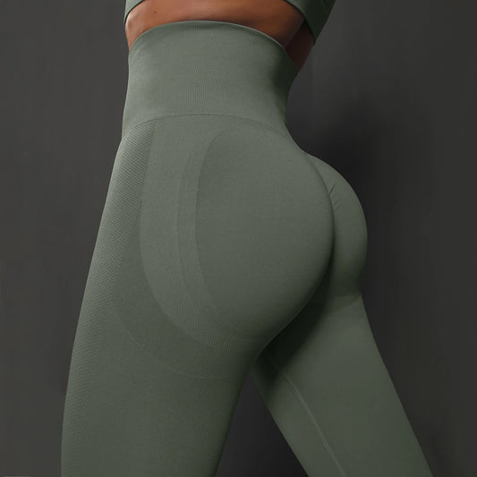 High-Waist Seamless Training Leggings – Nylon-Spandex, Ankle-Length - Willen