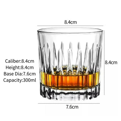 Classic Engraved Whiskey Tumbler – Clear Glass, 250ml - Willen