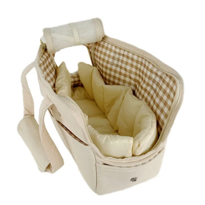Travel Shoulder Bag for Small Pets – Cotton Sling with Support Base - Willen