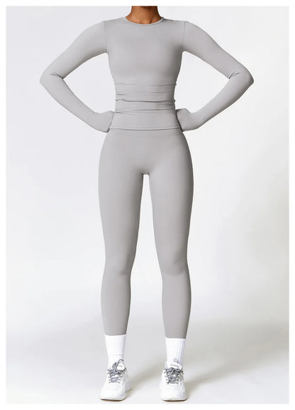 Seamless 2-Piece Yoga & Fitness Set – Nylon, Breathable - Willen
