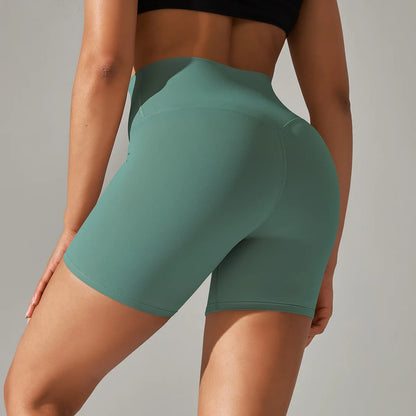 High-Waist Yoga Shorts – Seamless Nylon-Spandex Activewear for Women - Willen