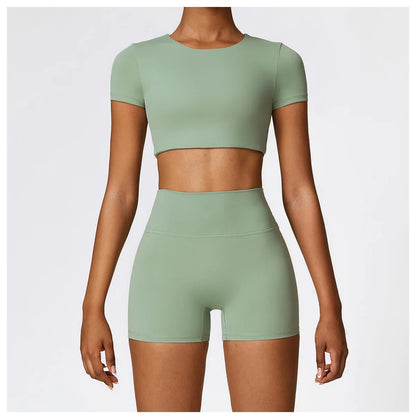 Seamless 2-Piece Yoga & Fitness Set – Nylon, Breathable - Willen