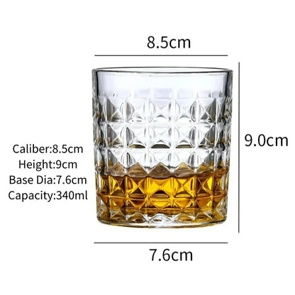 Classic Engraved Whiskey Tumbler – Clear Glass, 250ml - Willen
