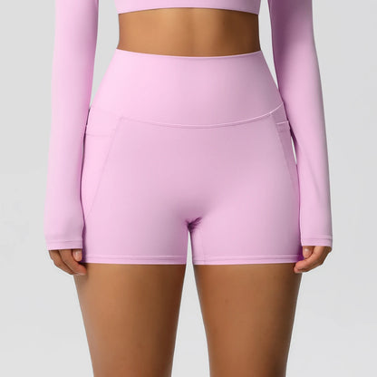High-Waist Cycling & Gym Shorts – Quick-Dry Fabric with Pockets - Willen