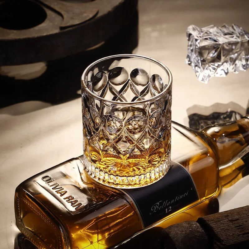 Classic Engraved Whiskey Tumbler – Clear Glass, 250ml - Willen
