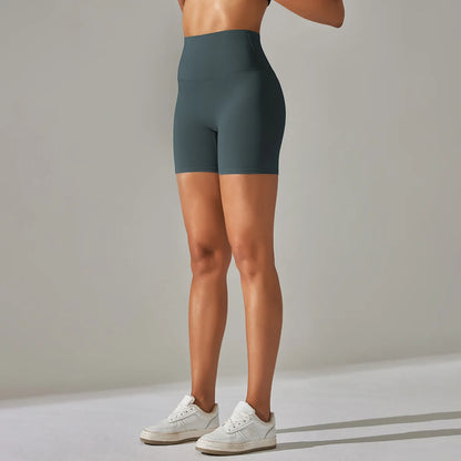 High-Waist Yoga Shorts – Seamless Nylon-Spandex Activewear for Women - Willen