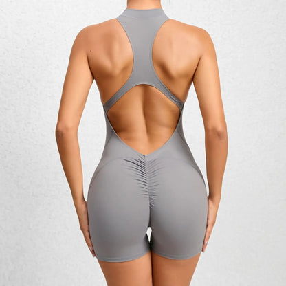 Seamless Zipper Yoga Jumpsuit – Breathable One-Piece Activewear for Women - Willen