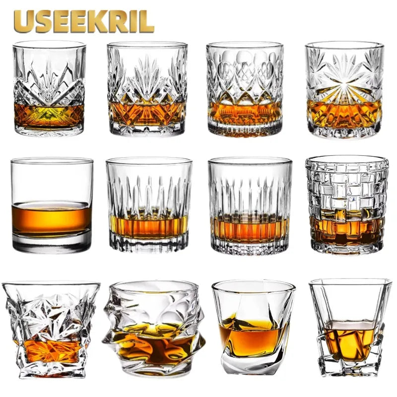 Classic Engraved Whiskey Tumbler – Clear Glass, 250ml - Willen