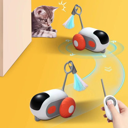 PawRacer Smart Chase Toy – Interactive Electronic Cat Toy with Remote & Obstacle Avoidance - Willen