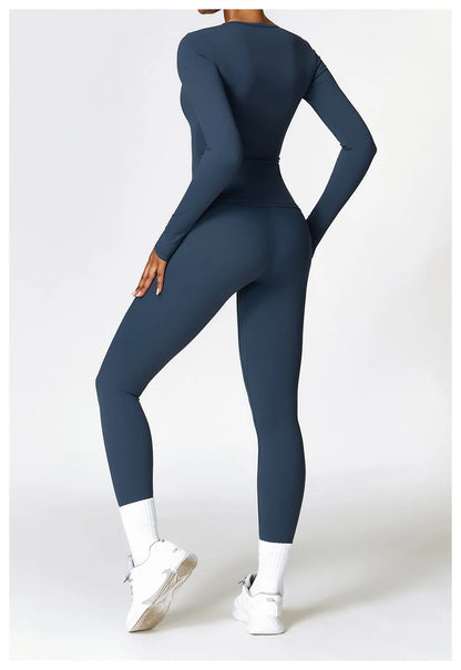 Seamless 2-Piece Yoga & Fitness Set – Nylon, Breathable - Willen