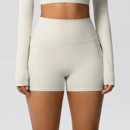 High-Waist Cycling & Gym Shorts – Quick-Dry Fabric with Pockets - Willen