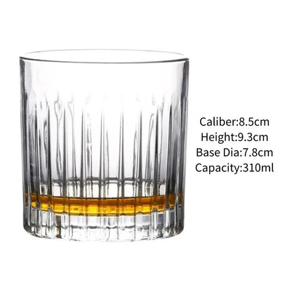 Classic Engraved Whiskey Tumbler – Clear Glass, 250ml - Willen